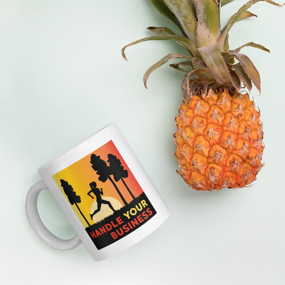 Handle Your Business Female Sunrise  Runner Mug