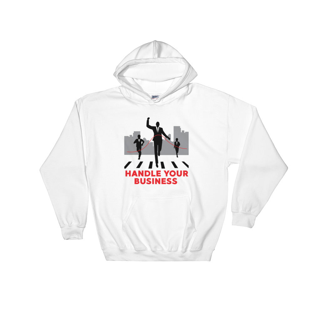 Handle Your Business- Businessman Men’s Apparel  Hooded Sweatshirt (B/W)