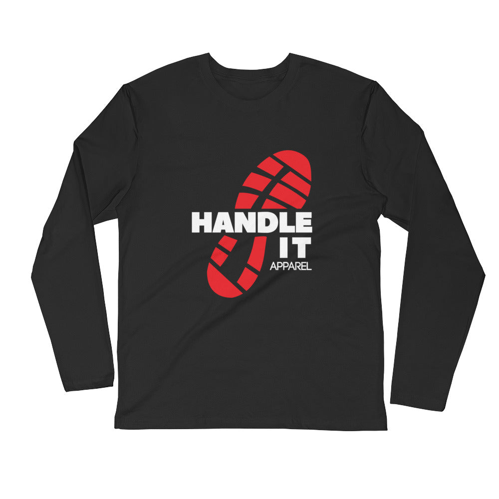 Handle It Apparel Logo- Long Sleeve Fitted Crew Men’s apparel, Women’s apparel