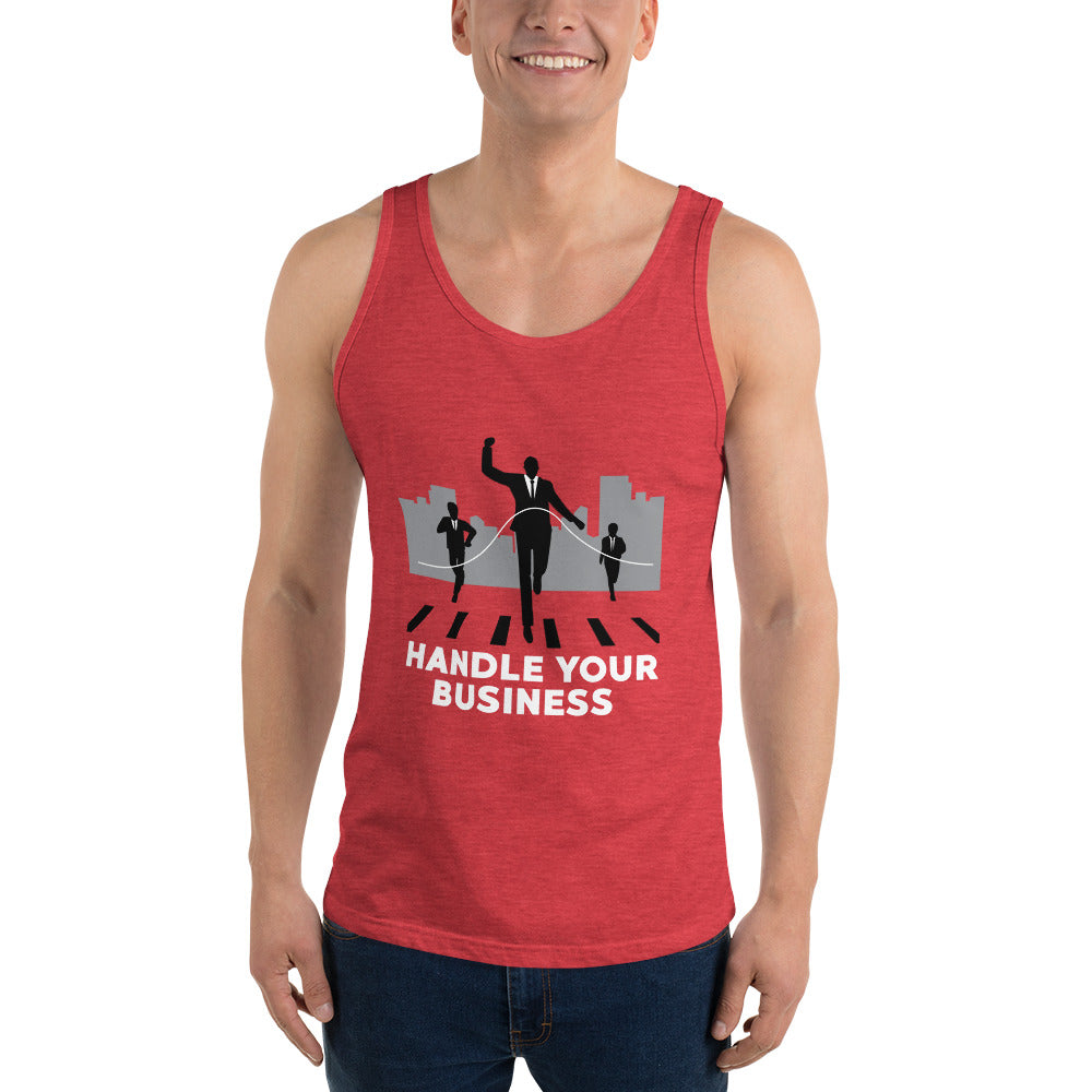 Handle Your Business- Businessman Men’s Apparel  Race Tank Top- Red